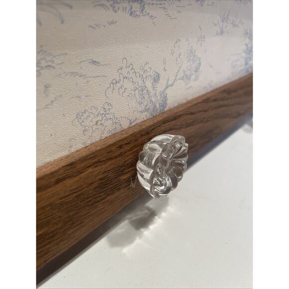 Oak Wooden Shelf Coat Hanger Country Style With Summer Garden Wall Paper Back - Picture 12 of 13